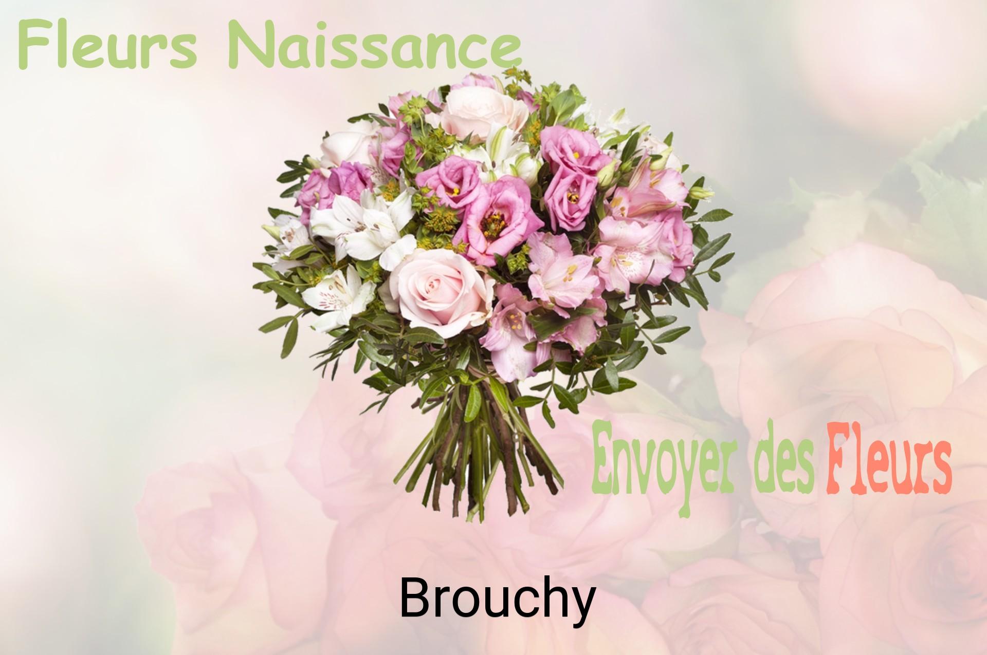 Bouquet de fleurs de naissance livré à Brouchy